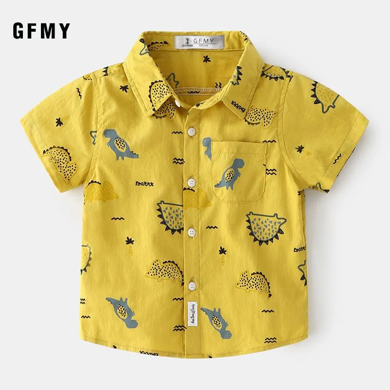 T-shirty Gfmy 2020 Summer New Fashid Chłopcy Koszulki krótkie rękawy Baby Cartoon Bawełna cienki styl Button Teenage Boy Tops 26 lat