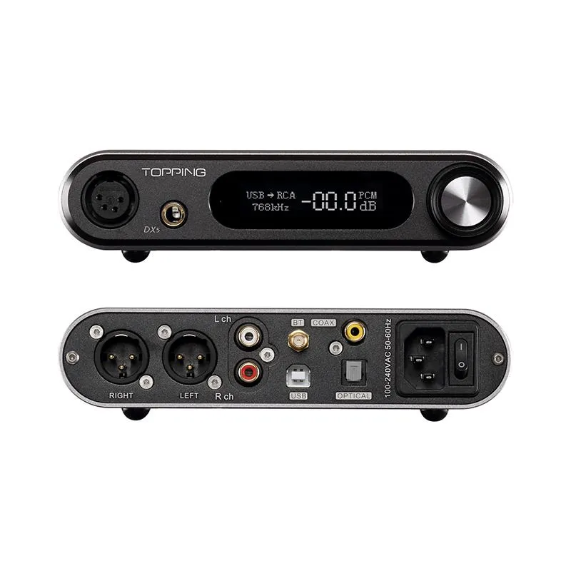 Connectors Topping Dx5 Mqa Decoder Es9068as*2 Dac Headphone Amplifier Dsd512&pcm768khz Ldac/usb/optical/coaxial Input Xlr/rca/6.35mm