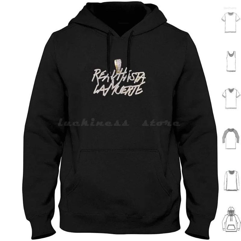 Heren hoodies Anuel Diamonds Chain Real Tot de Dood Hoodie Katoen Lange mouw tot Diamond