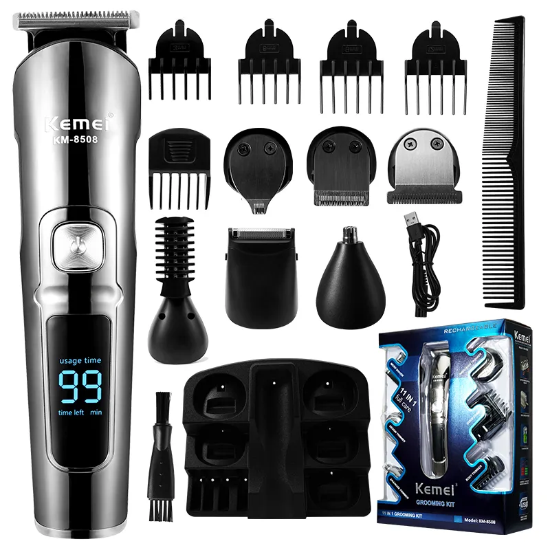 Clippers Trimmers Barber Hair Clipper Professional 6 in 1 Hair Trimmer For Men Beard Electric Cutter Hair Cutting Machine Haircut Cordless Corded 230701