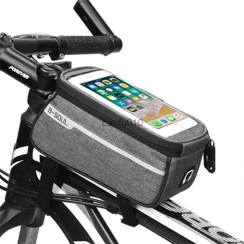 Sac de vélo étanche en nylon vélo Cyling cellulaire sac de téléphone portable étui 5.5 '' 6 '' vélo sacoches cadre avant tube sacs accessoires L230619