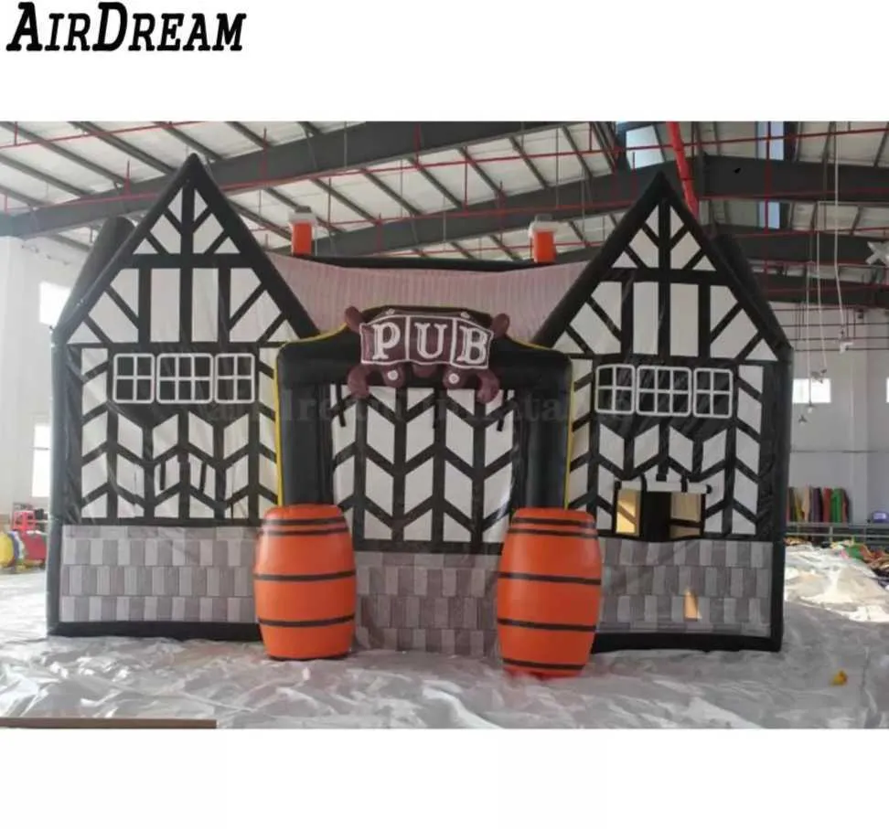 6m/8m/10m High Quality Portable Outdoor 6x4m 8x5m inflatable Irish pub bar tent for Party Event