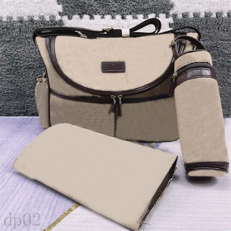 Multifunctionele droge designer luiertas luxe tote voor baby baby eenvoudige klassieke luierstapelaars zwart grijs moeder luiertas vakantie waterdicht XB049 Q2