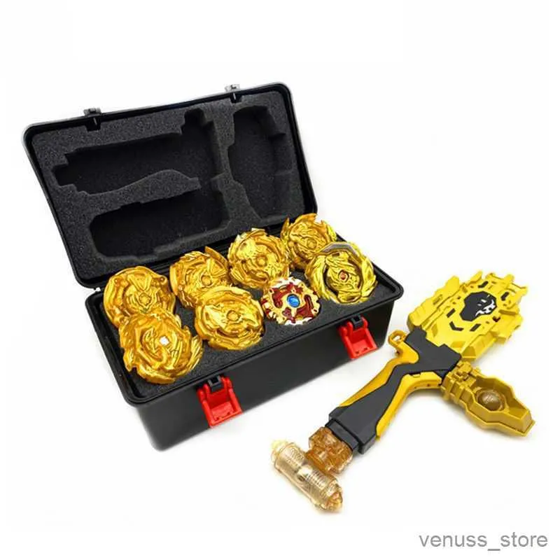 4D Beyblades Spinning Burst Arena Conjunto de brinquedos Beylade Burst dourado com lançador e armazenamento Bayblade Bable Drain Phoenix R230703