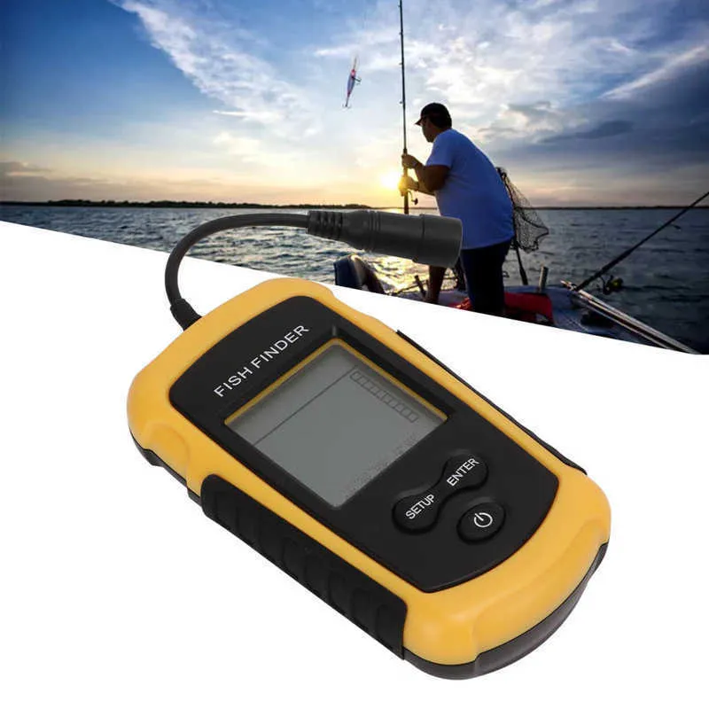 Fish Finder Portable Wired Fish Finder Smart Underwater Sonar Fish Finder for Ice/River/Sea/Shore/Kayak Fishing HKD230703