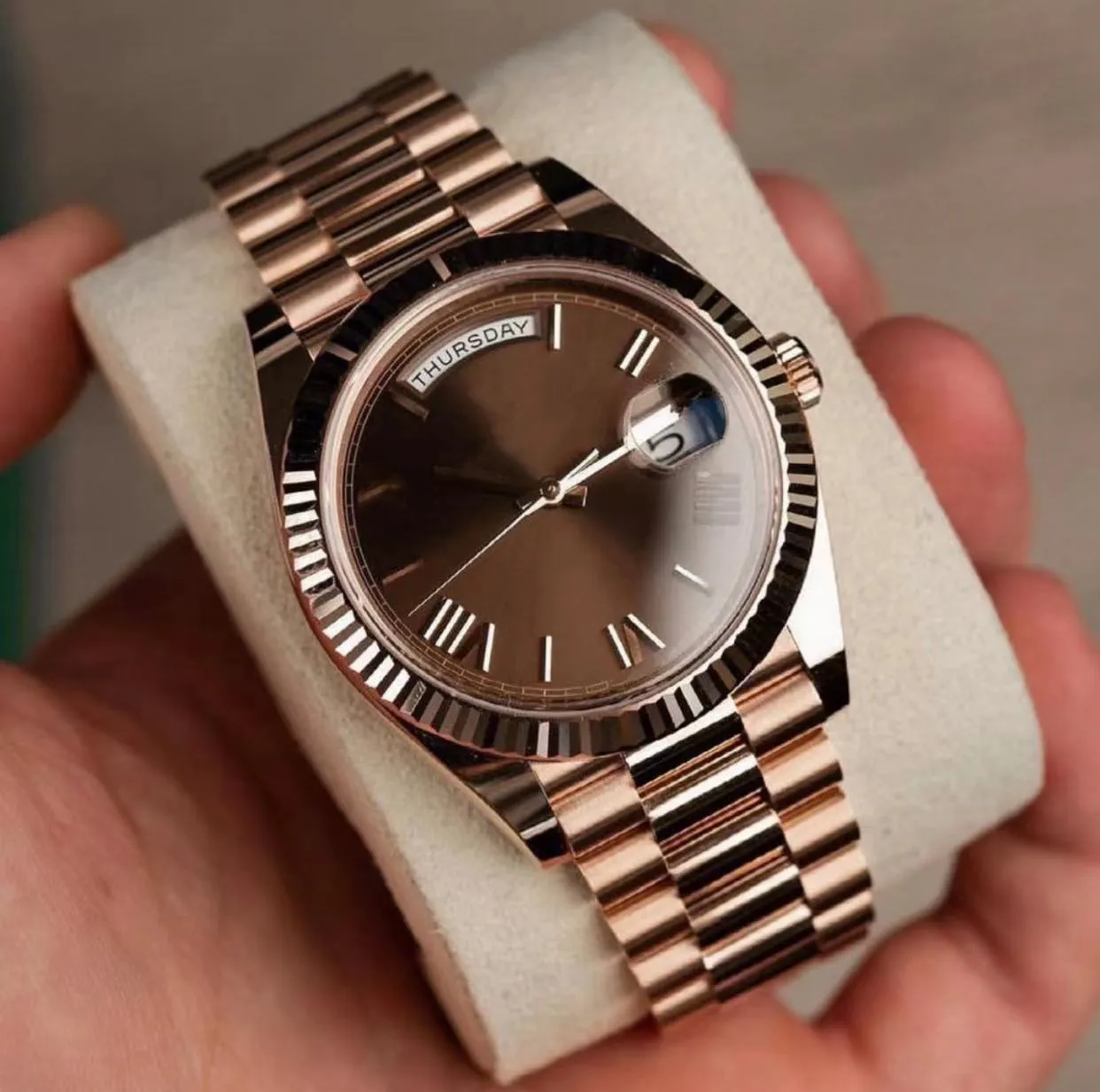 Hot Mens 시계 럭셔리 디자이너 시계 중립 41/36mm 다이얼 자동 기계적 기계 스테인리스 스틸 방수 Luminous Sapphire Watchs No Box