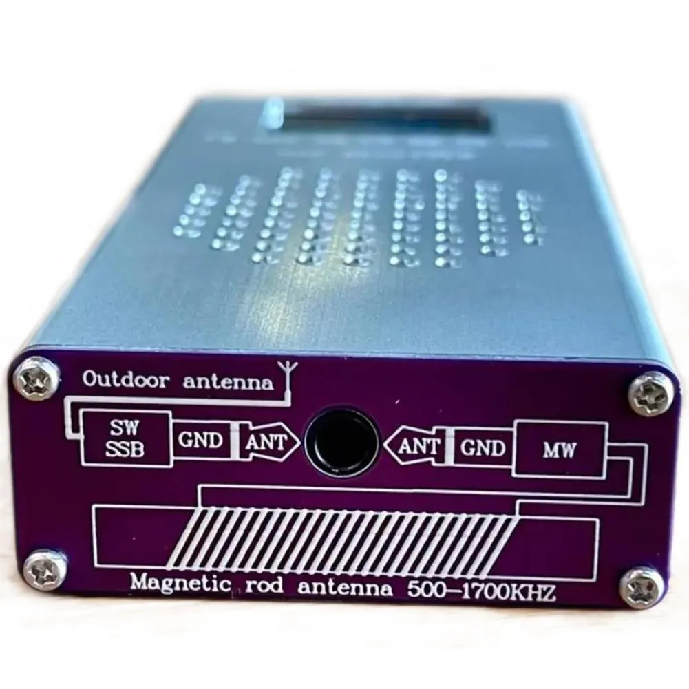 Rádio novo ats100 si4732 150k30mhz 64m108mhz todos os receptores de banda fm rds am lw mw sw ssb dsp rádio com caixa mental/bateria/alto-falante