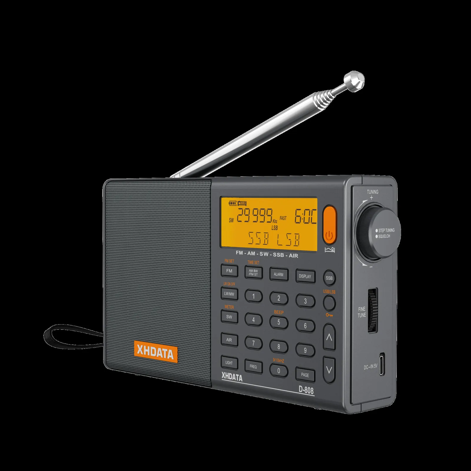 Radio portable Mini radio de poche avec haut-parleur FM / AM numérique  stéréo DSP récepteur avec réveil et