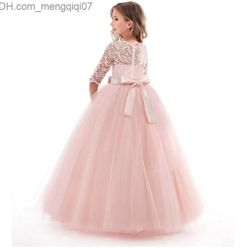 Girl's Dresses Girl's Dresses Children Dresses For Teenage Girls Party Wedding Ceremony Dresses Elegant Princess Kids Long Tulle Lace Z230704