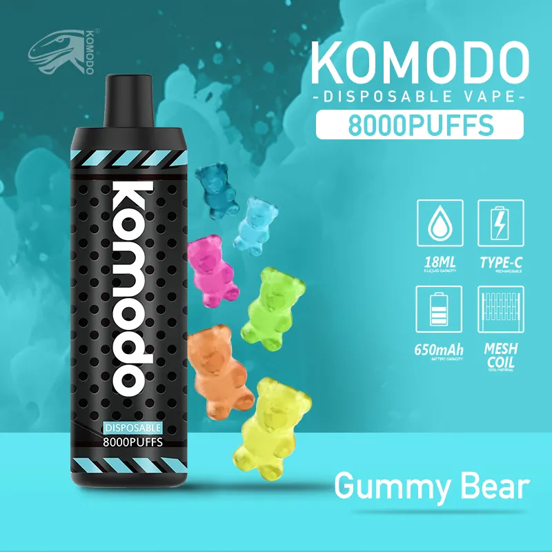 Prix ​​de gros Komodo 8000 Puff Pen jetable Vape