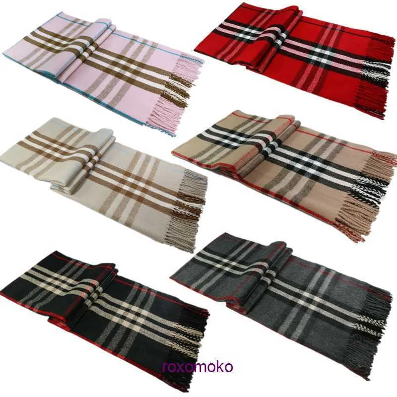 Top Original Bur Home Winter scarves online shop Wool Scarf Women's Thickened Shawl Imitation Cashmere Men's Autumn and Large Plaid