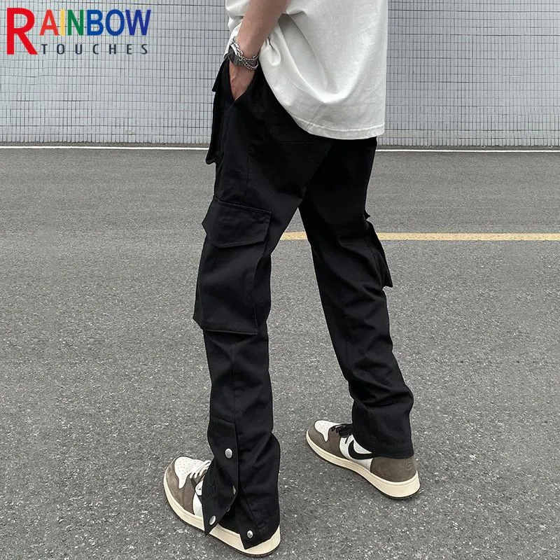 Pantalon Rainbowtouches Cargo pantalon 2022 tout nouveau mode homme Safari Style extérieur hommes poches bouton pantalon ample qualité supérieure