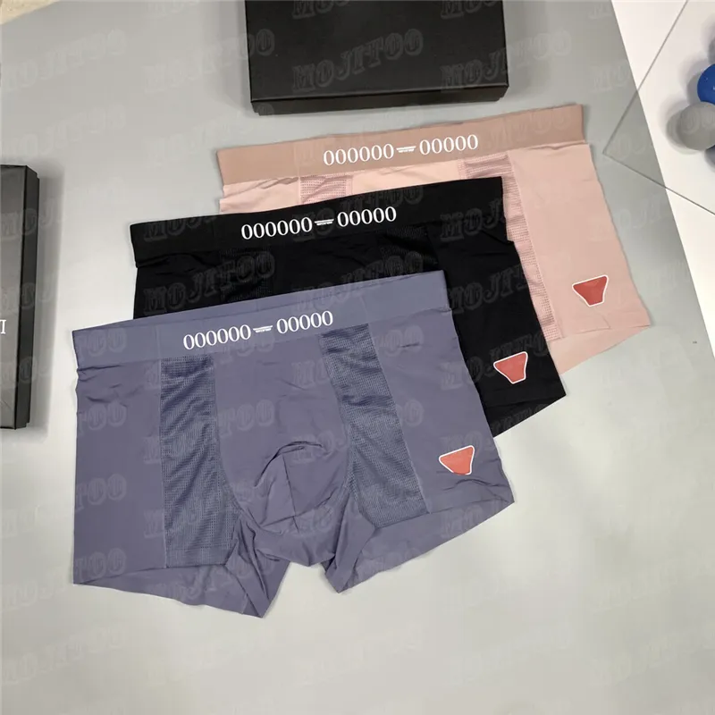 Mens Underpants Boxer Shorts Sexy Male Boxers Breathable Underwear Man Letter Print Designer Briefs With Box