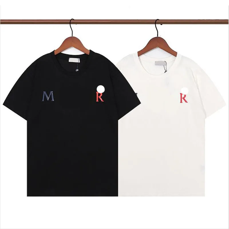 Mens Basic T Shirt Domens Designer Podwójna haftowana odznaka