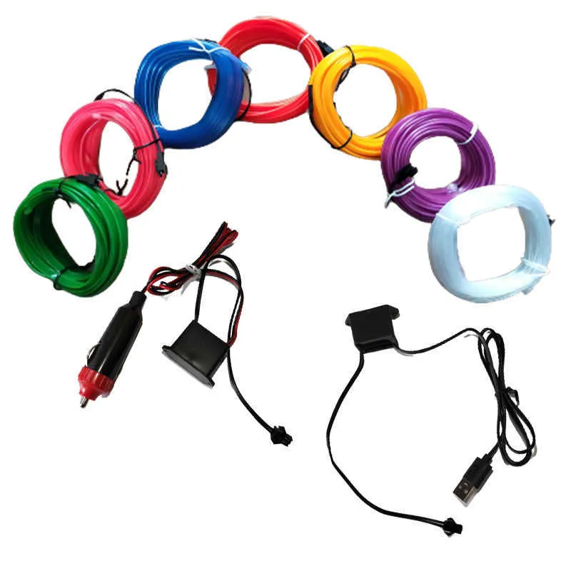 Flexible LED Neon Lights With USB Drive 1M/2M, 3M & 5M Car Interior Lighting  Strip Decoration Garland Wire Rope Donkey Tube Line From Sportop_company,  $2.08