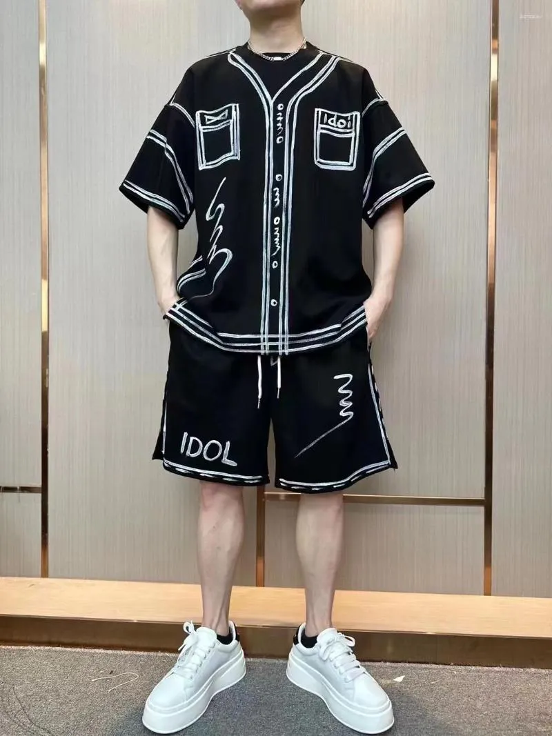 Men's Tracksuits Rt0554 Fashion Sets 2023 Runway Luxury European Design Party Style Clothing