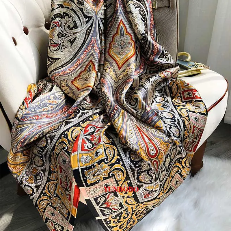 Szaliki luksusowej marki jesień i zima kobiety w nowym stylu moda dopasowane kolory drukuj jedwabny szal lady popularny stroik beh szal J230703