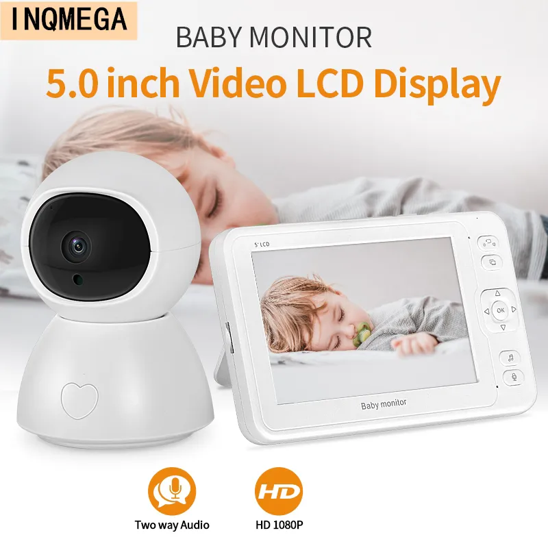 Baby Monitors INQMEGA Baby Monitor 2MP HD Night Vision Two-Way Talk 5 Inch Nanny Video Camera 8 Lullabies Recording Playbacking With SD Card 230701