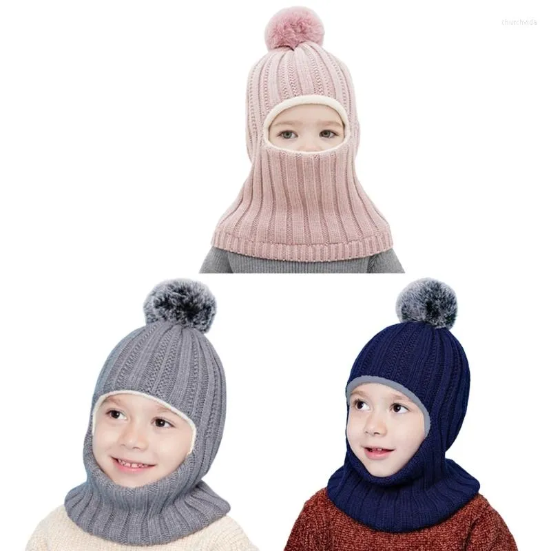 Berets N7YD Knitted Hat Knitting Winter For W/ Thermal Beanie All-match Coldproof Halloween Xmas