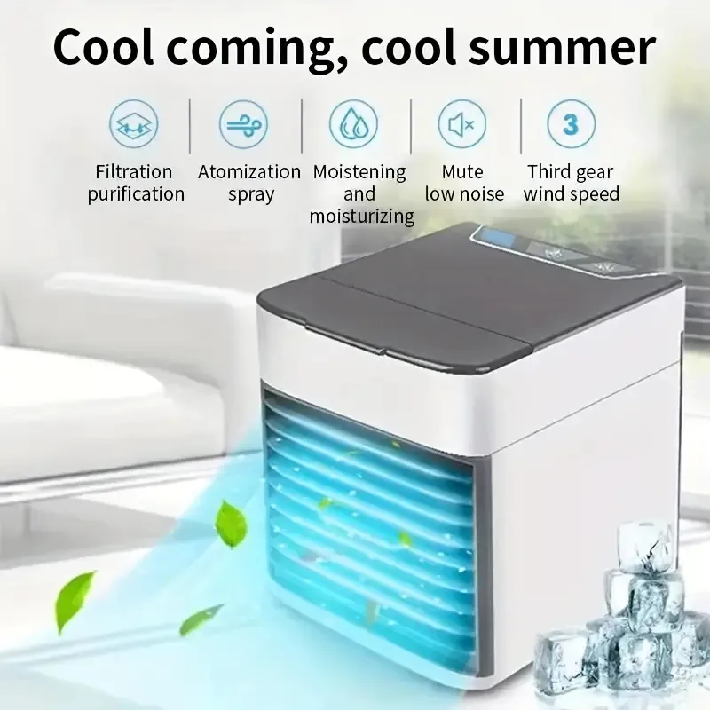 1pc Usb Cooler Home Desktop Air Conditioner Fan Portable Dormitory Office Cold Fan Mini Small Fan