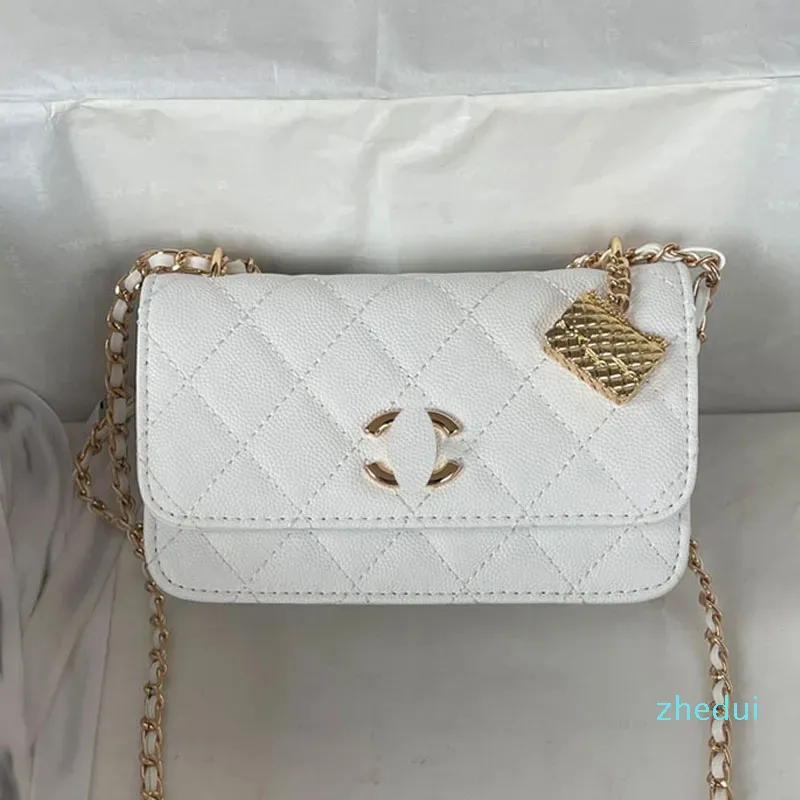 bolso de hombro de las mujeres bolsos de diseñador crossbody Bolsos de lujo Cartera de cuero con tarjetero de dos pisos Retro metal para mujer cross body mini bolso de diseñador