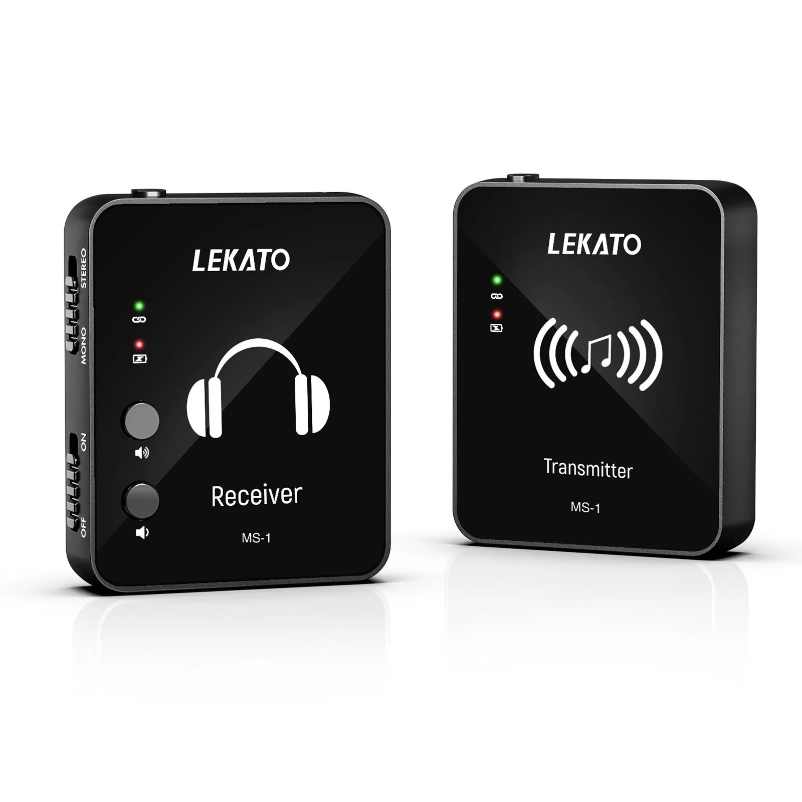 Auricolari Lekato Mvave M8 Wp10 2.4g Cuffia Wireless Auricolare Monitor Cuvave Trasmettitore Ricevitore Supporto del sistema Stereo Mono