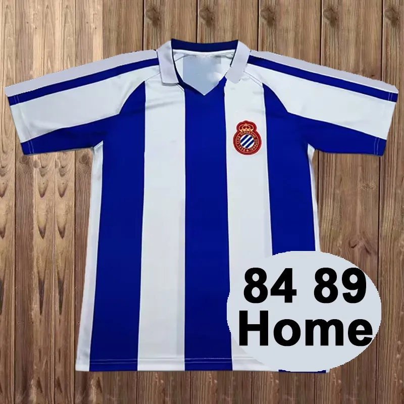 1984 1989 RCD Espanyol Retro Soccer Jerseys Home 1997 1998 ESNAIDER Home Short sleeves Football Shirt
