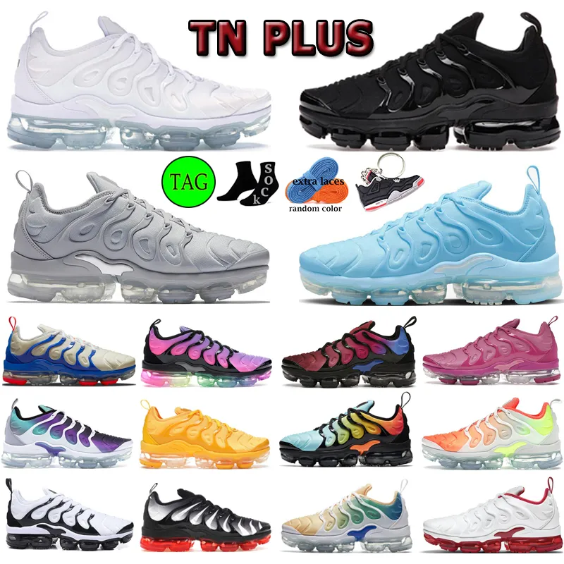 plus tn men running shoes triple black white red Bubblegum cool grey Atlanta Fresh Barely Volt Midnight Navy Hyper Royal women sports sneakers trainers EUR 36-47