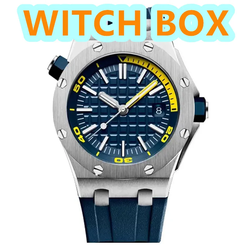 relógio mecânico automático masculino 41mm relógio de natação em aço inoxidável relógio luminoso de safira 2 placas pequenas/3 placas pequenas são movimento VK montre de luxe