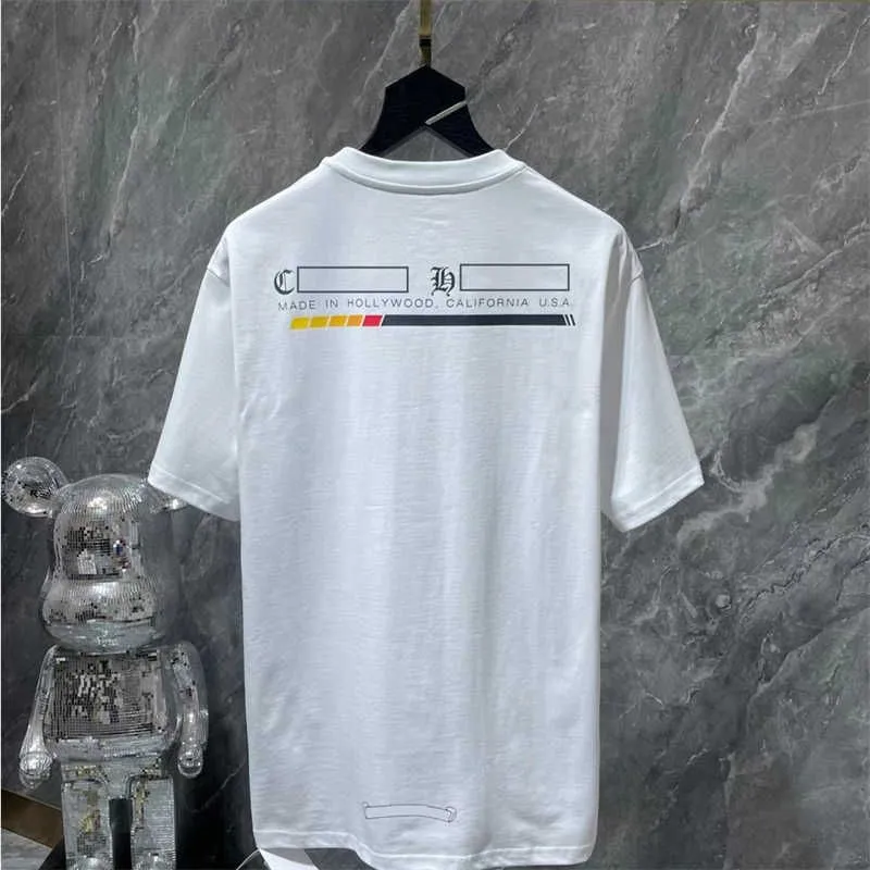 Klasyczne T Mens Shirt Serce Fashion CH Wysokiej jakości Letter marki Sanskryt Wzór krzyżowy Sweter T-shirty Projektanci Chromes Chromes Serce Pullover Tops Botton Tshirts Wm