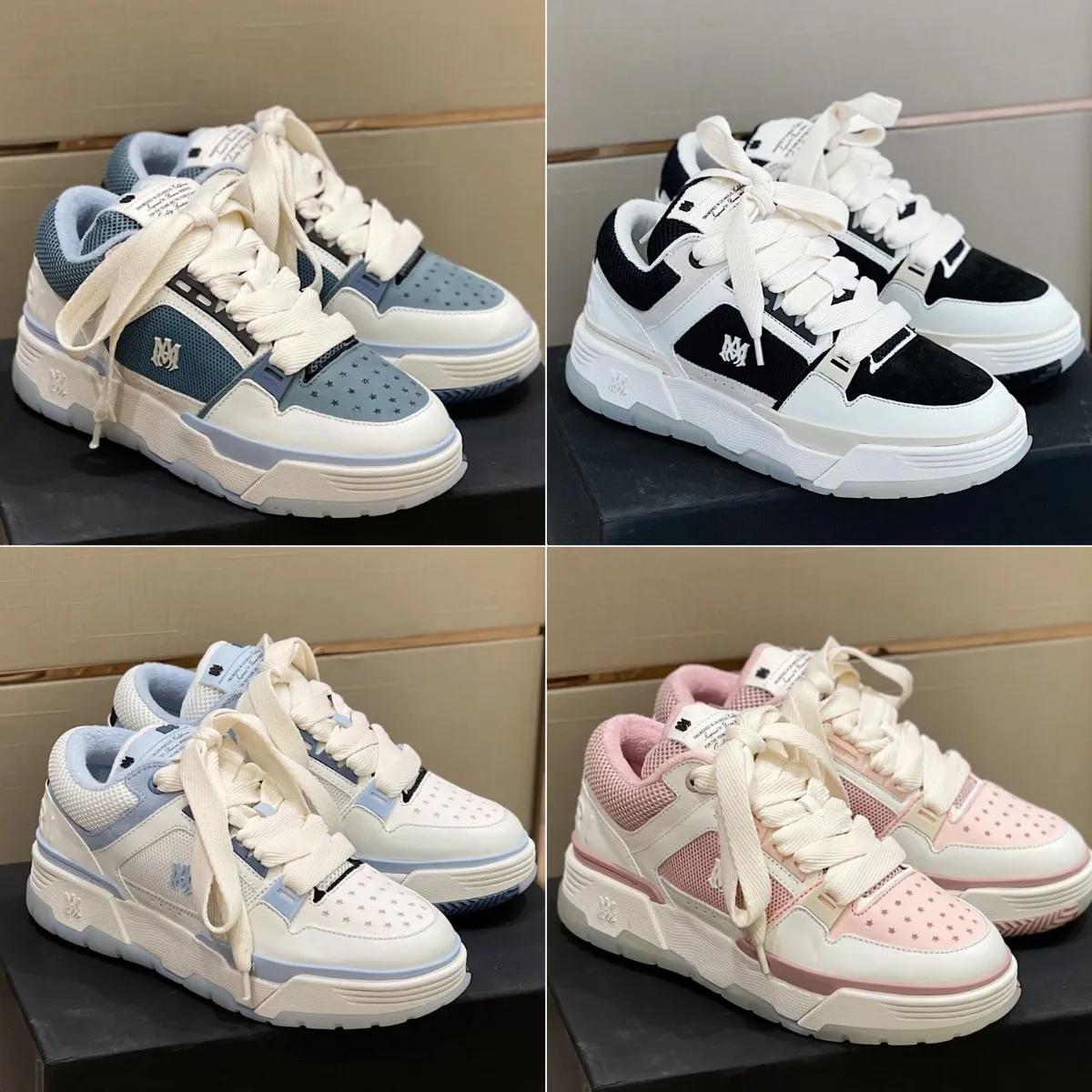 MA2 Sneakers Designer Spor Ayakkabıları Lüks MA2 Sıradan Kadınlar Erkek Ayakkabı Tıknaz Lüks Eğitmenler Nubuck Mesh Deri Dikiş Up Up-Up Unisex Ayakkabı Boyutu 35-45