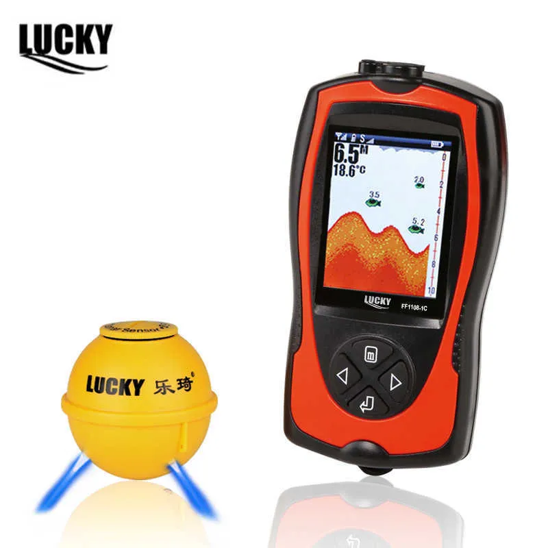 Fish Finder Lucky Rechargable Wireless Fish Finder Sonar FF1108-1CWLA для 45-метров