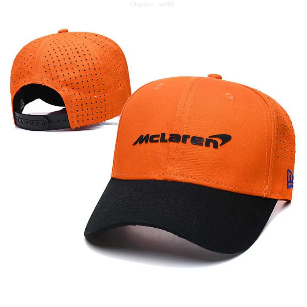 Casquettes de balle Streetwear Sports de plein air équipe de voiture F1 chapeau de course casquette de baseball coton brodé Snapback pour McLaren Badge moto