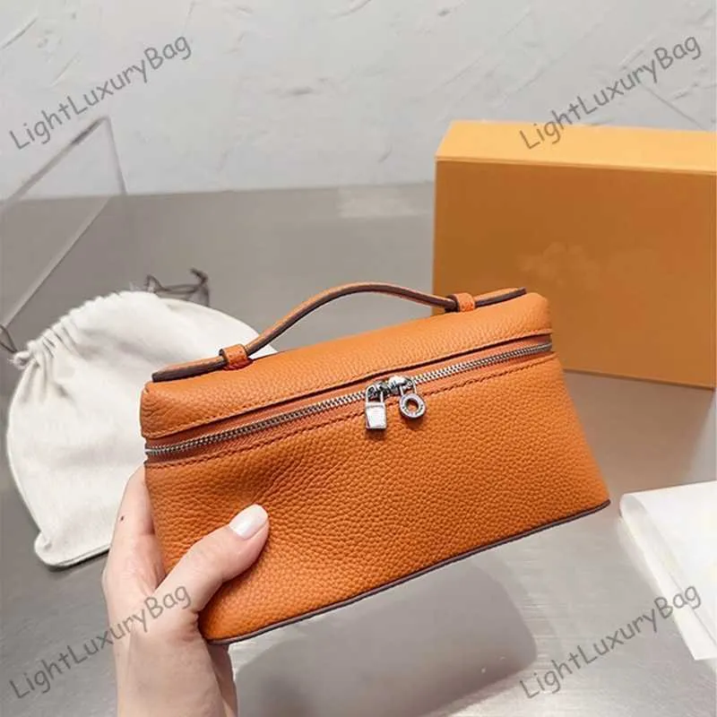 Make-up tas Luxe Loro Lunchbox Puinhoop Tin Avondtassen Dames PIANA Lychee Patroon High-end Lederen Lp Handtas Eenvoudige Schoudertas Dame Cadeau 230703