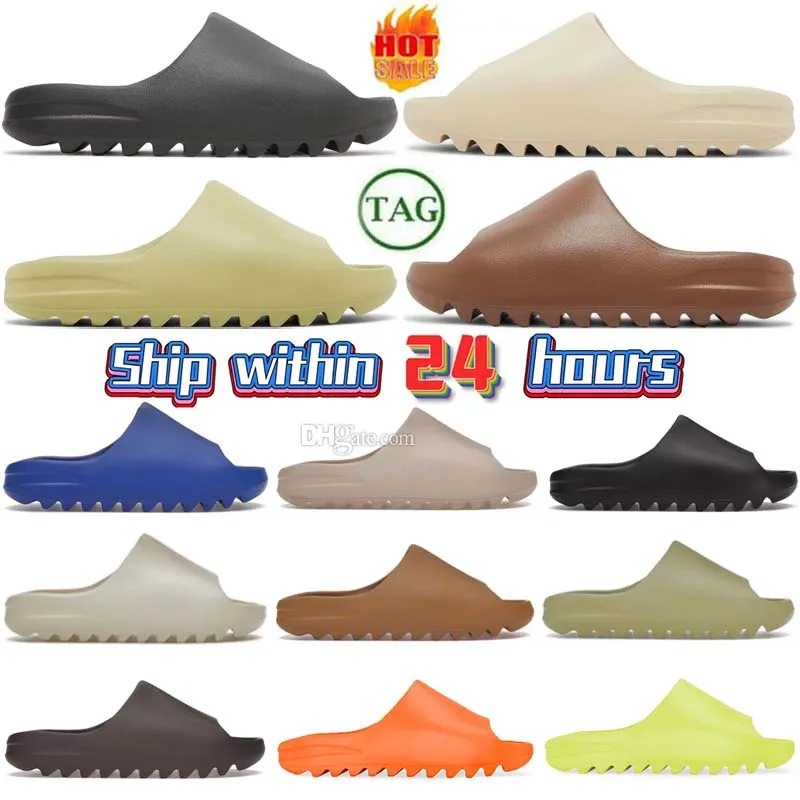 Hausschuhe EVA Männer Frau Bequeme Schaumstoffläufer Sandalen Glow Green Soot Onyx Black Bone Blue Resin Desert Sand Pure Slides Herren Slide