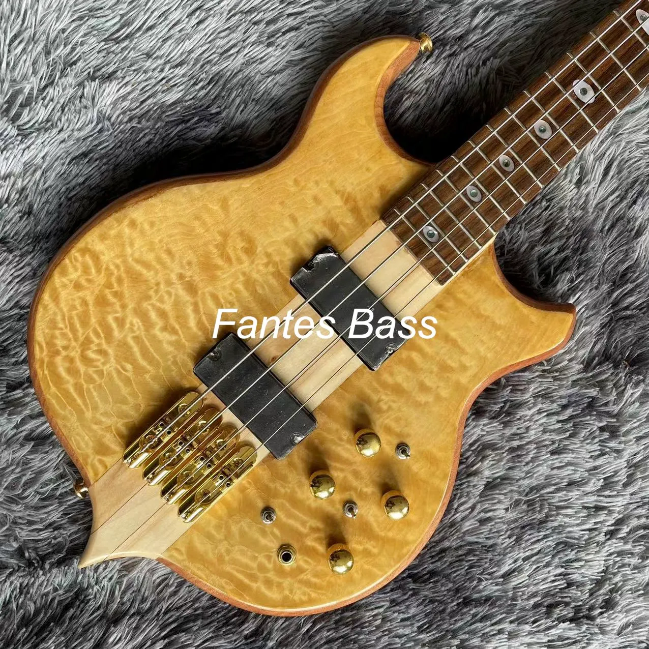 Alembic Style Electric Bass Guitar Custom 4 String Neck