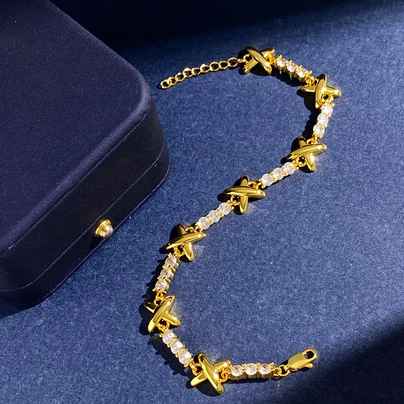 Braccialetti da sposa di design per le donne, con ciondolo di diamanti, gioielli in oro da donna, bracciale con perline a catena a T, bracciale in argento_voghion.com