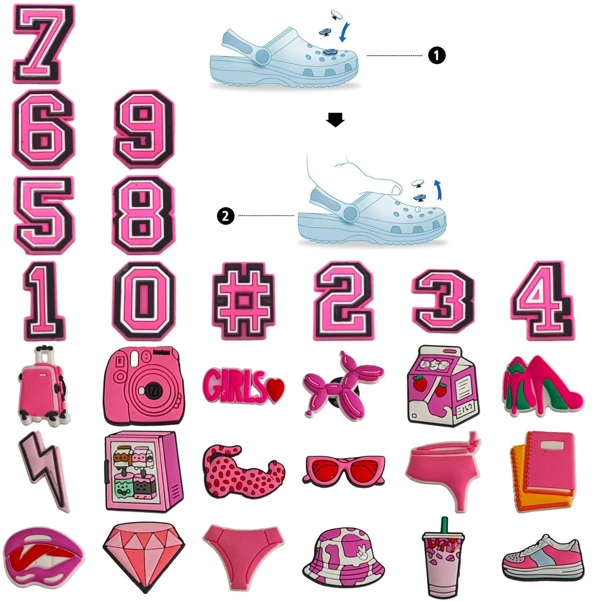 Chaussures Pièces Accessoires Motif Charme Pour Clog Jibbitz Bubble Diapositives Sandales Pvc Décorations De Noël Anniversaire Cadeau Party Favors Pin Otqu4