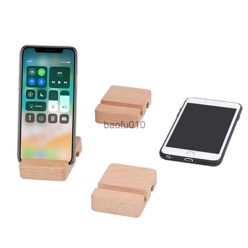 2021 Newest Universal Solid Wood Cell Phone Desk Stand Holder For Mobile Phone Tablet PC E-reader Mobile Phone Holders Accessori L230619