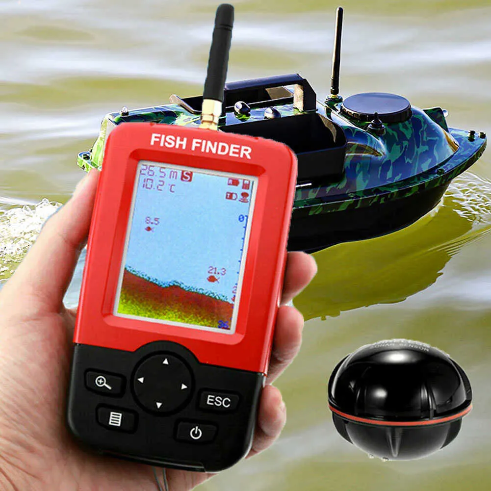 thumbnail image 2 of Portable LCD Fish Finder - 100M Depth Sonar With Color Screen And Transducer 2 of 14
