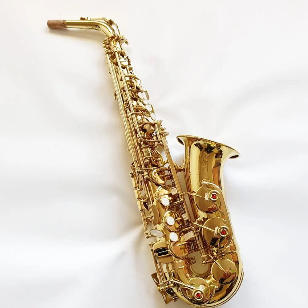 Классический ST110 Alto Saxophone Lacqured Gold Brass Eb Professional Sax Alto с мундштуком аксессуаром