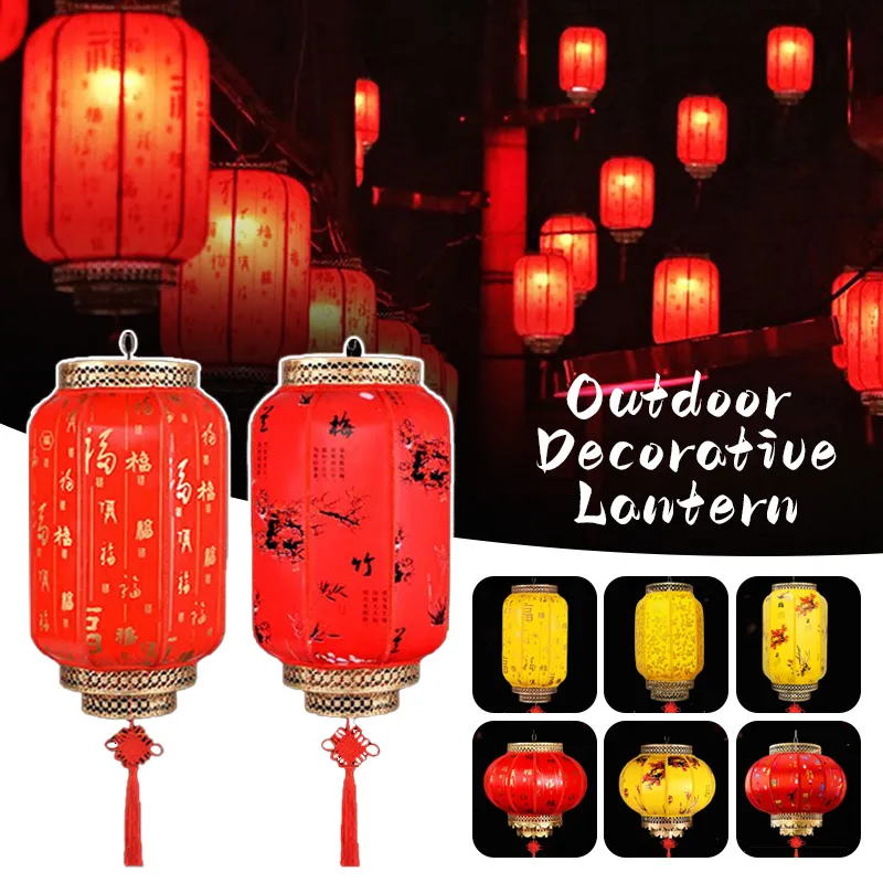 Inne imprezy imprezowe zapasy w stylu chiński wisząca lampa Lampa PVC Waterproof Antique Retro Red Festival Year Decor 230701