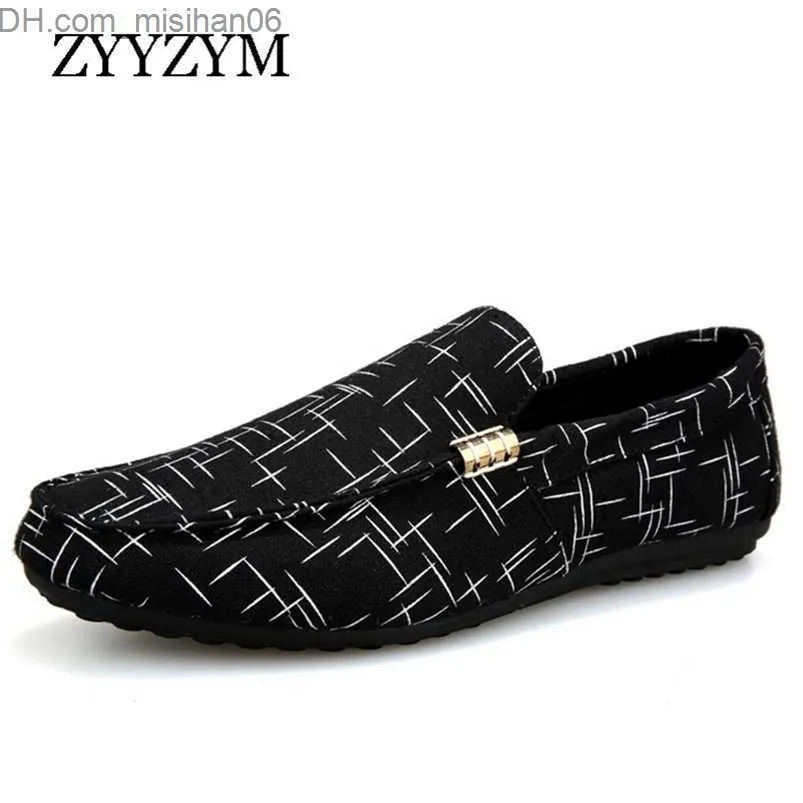 Dress Shoes Dress Shoes ZYM Men Loafers Spring Summer Casual Light Canvas Youth Breathable Fashion Flat Footwear Z230706