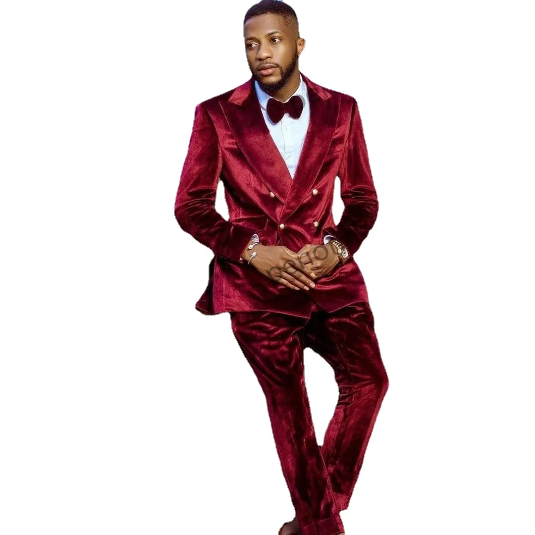 Dark red velvet suit deals jacket