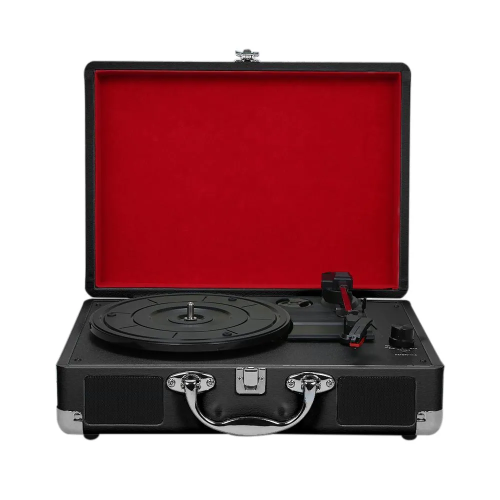 Derees Vinyl Record Player Phonograph 33/45/78rpm Vintage Portable LP Stringstable Gramofoon Builtin Spreker