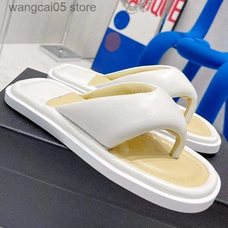 Slippers 2022 Spring new sandal slipper white fat flip flops bread thick soles Hig sandals platform shoes 01 T230703