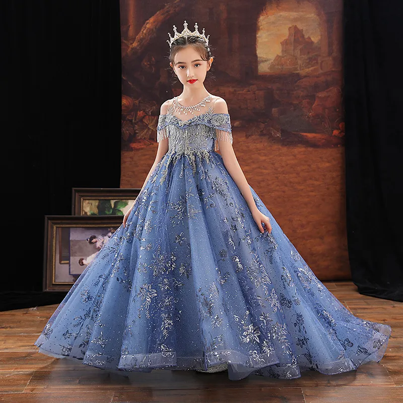 Blue princess ball best sale gown