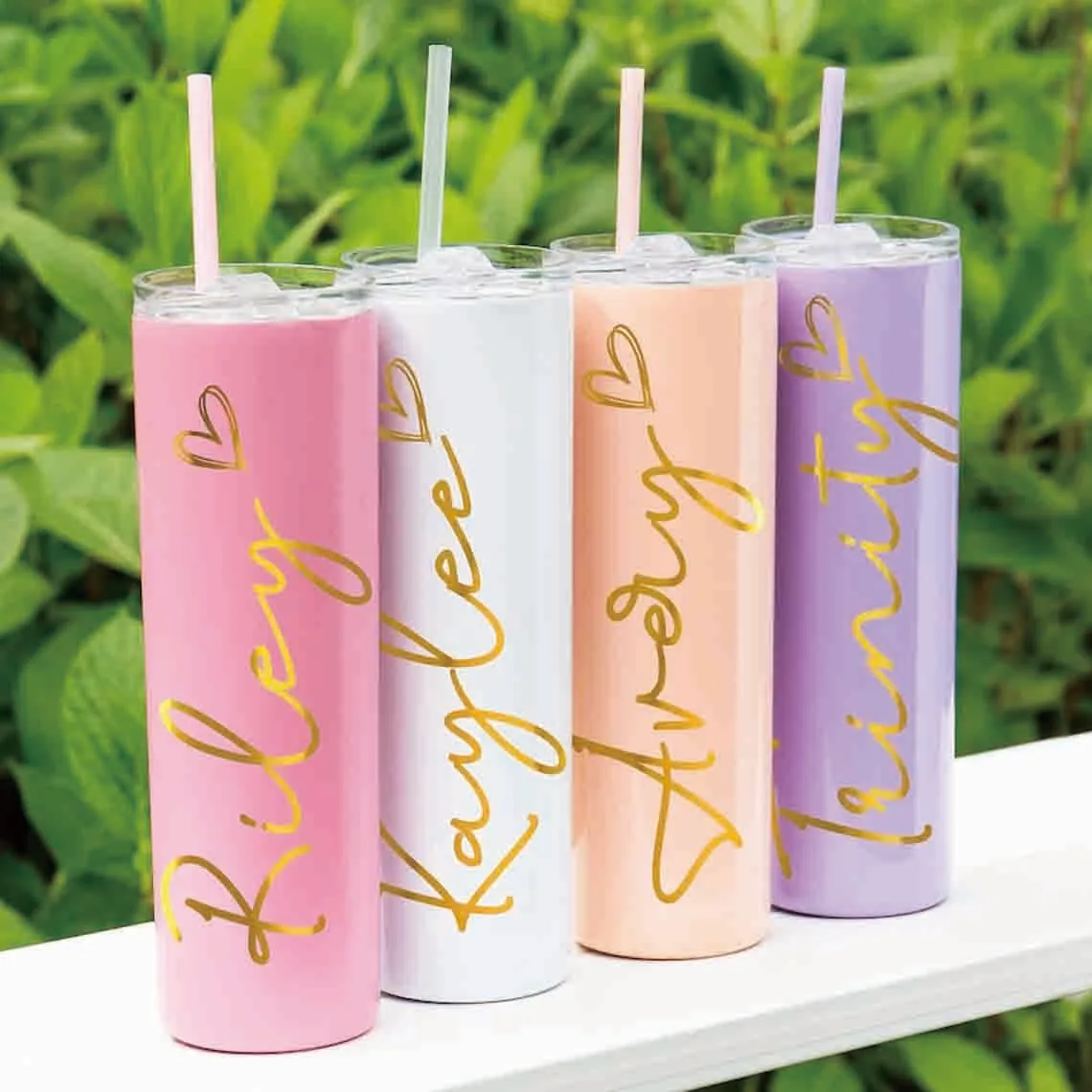 Water Bottles Tumbler With Straw Personalized Tumbler Stainless Steel Cup Custom Tumbler Personalized Travel Cup Bridesmaid Gift Customizable 230703