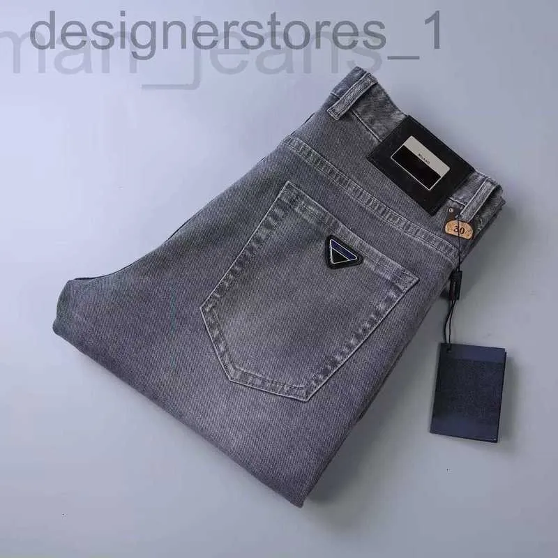 Mäns jeansdesigner 2023 Spring Autumn Stretch Denim Slim Jean Man Classic Trousers Black Casual Mens Pants Grey Uroa ZC7W
