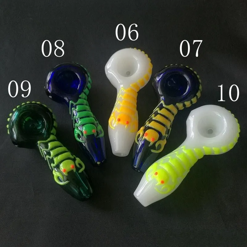 GlowPro 4 Intoxicating Scorpion Spoon Tube: Glowing Glass Oil Burner Smoking Available Wholesale or Retail